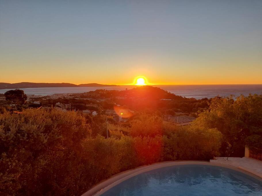 4-Star Private Villa With Heated Pool And Panoramic Sea View At Gulf De Saint Tropez Cavalaire-sur-Mer Esterno foto
