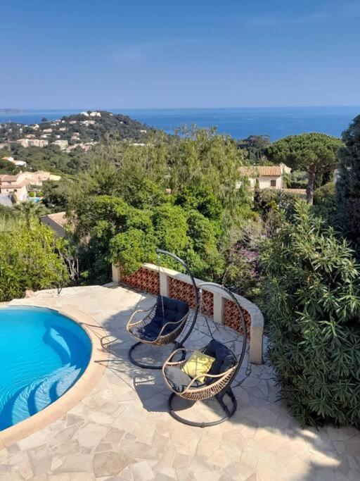 4-Star Private Villa With Heated Pool And Panoramic Sea View At Gulf De Saint Tropez Cavalaire-sur-Mer Esterno foto