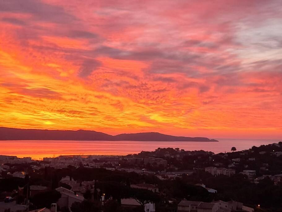 4-Star Private Villa With Heated Pool And Panoramic Sea View At Gulf De Saint Tropez Cavalaire-sur-Mer Esterno foto