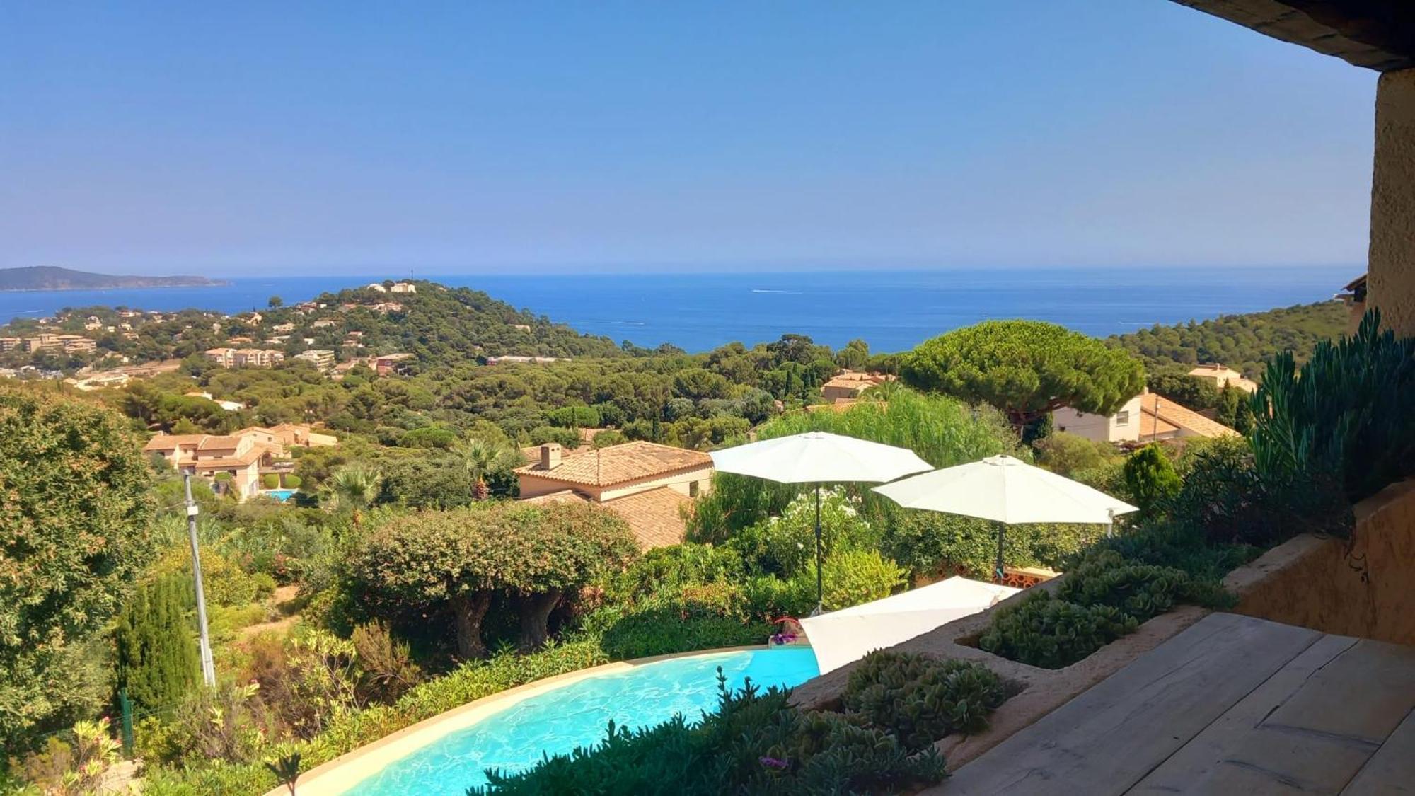 4-Star Private Villa With Heated Pool And Panoramic Sea View At Gulf De Saint Tropez Cavalaire-sur-Mer Esterno foto