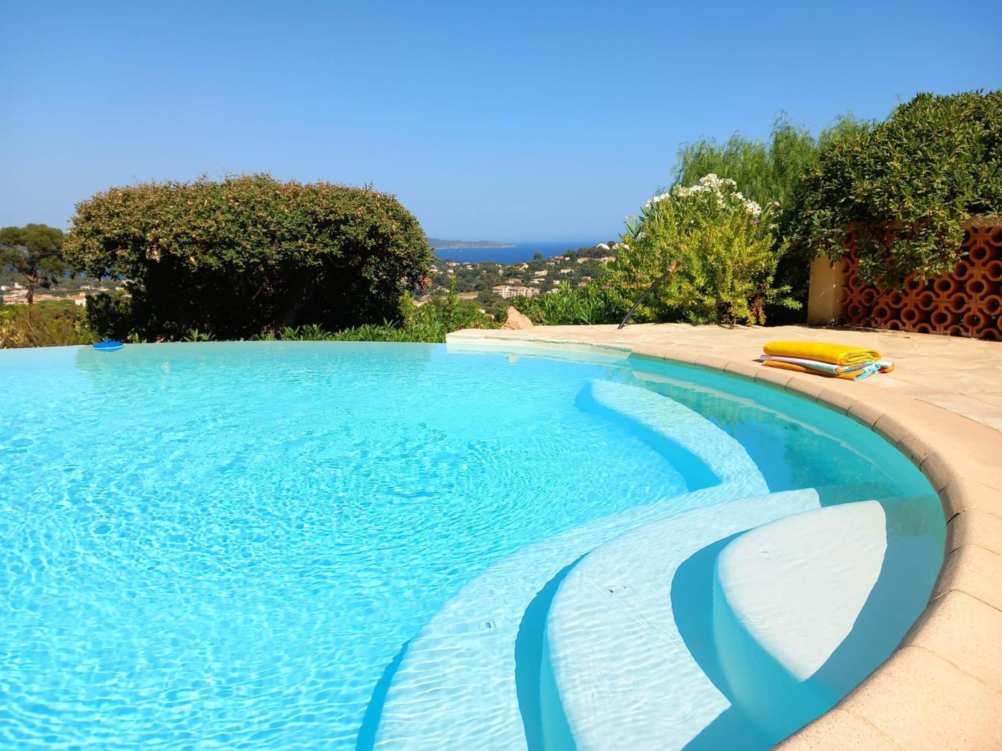 4-Star Private Villa With Heated Pool And Panoramic Sea View At Gulf De Saint Tropez Cavalaire-sur-Mer Esterno foto