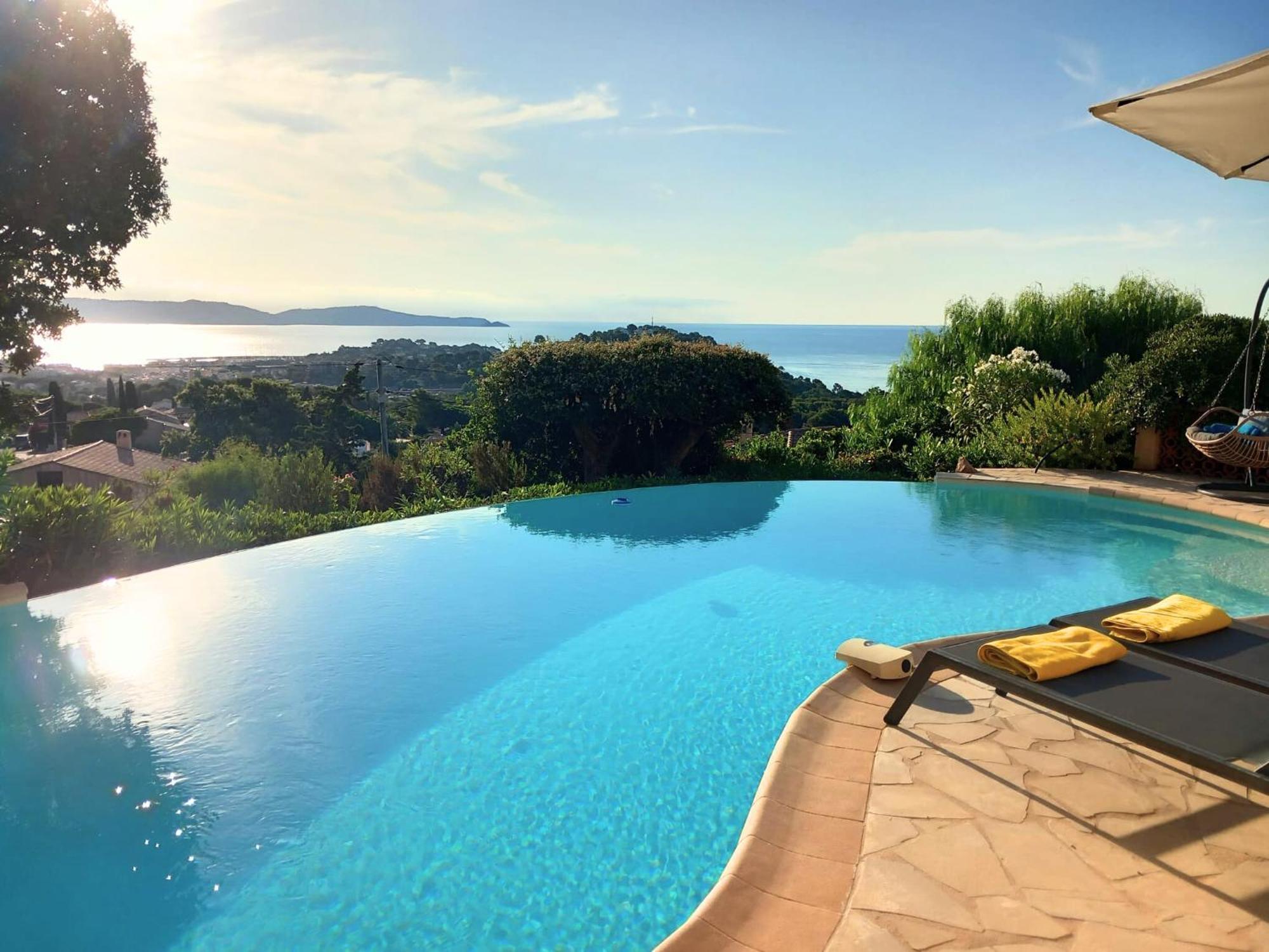 4-Star Private Villa With Heated Pool And Panoramic Sea View At Gulf De Saint Tropez Cavalaire-sur-Mer Esterno foto